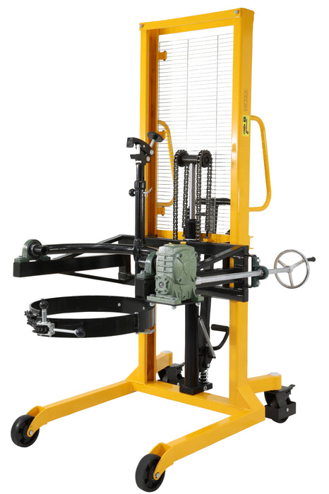 Steel & Plastic Drum Lifter & Rotator pictured without drum