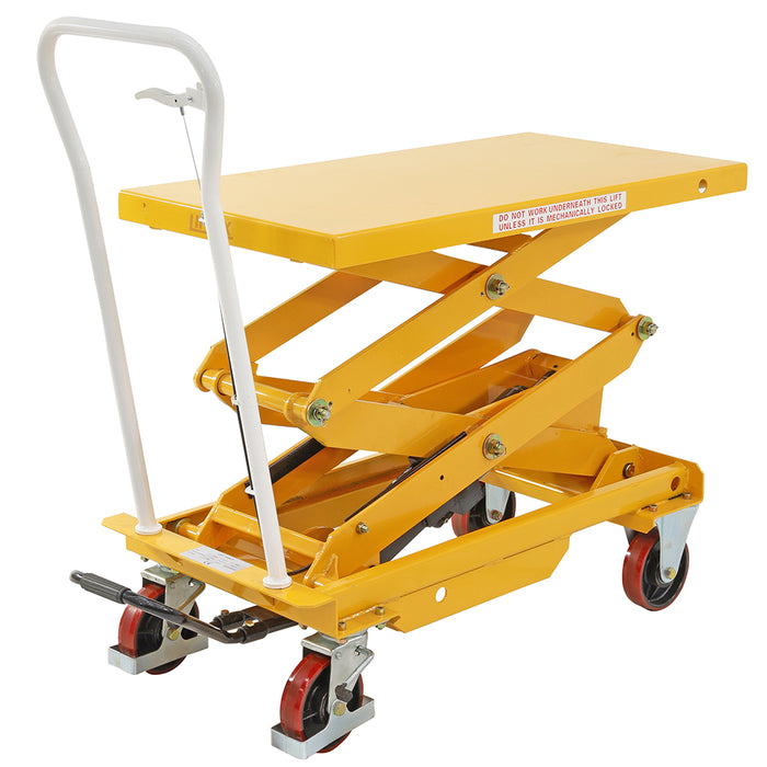 500kg Capacity Double Scissor Lift Trolley (520x1010mm)