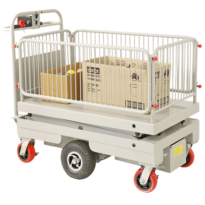 Self Propelled Electric Scissor Lift Trolley (with cage)