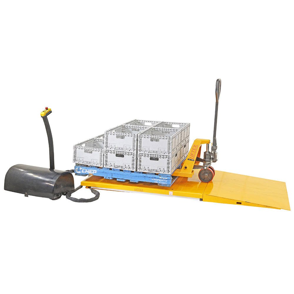 2000kg Capacity Low Profile Lift Table with ramp — Liftex Materials ...